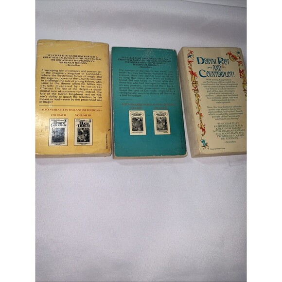 COMPLETE SET (3) KATHERINE KURTZ Books CHRONICLES OF DERYNI Series DERYNI RISING - Picture 6 of 14